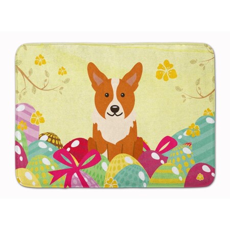 Carolines Treasures Easter Eggs Corgi Machine Washable Memory Foam Mat BB6100RUG